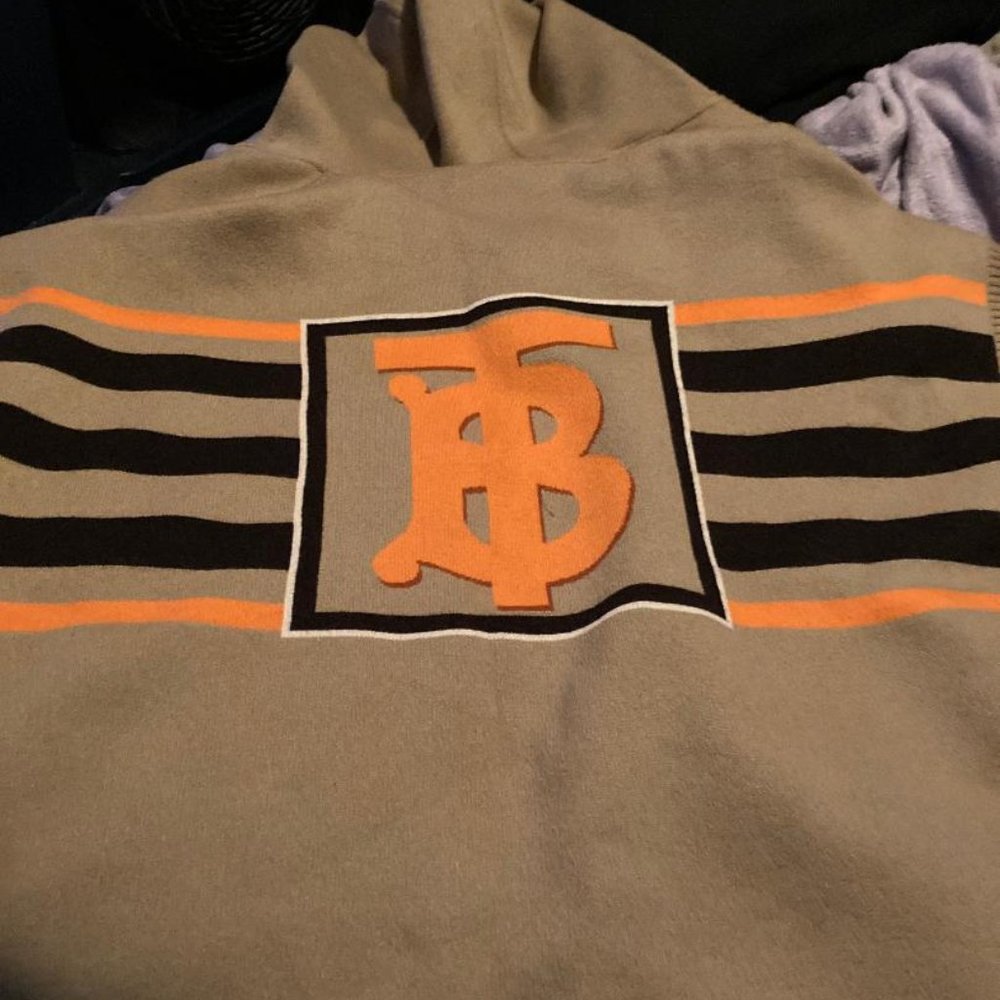 Men Burberry pull over hoodie one size fit all